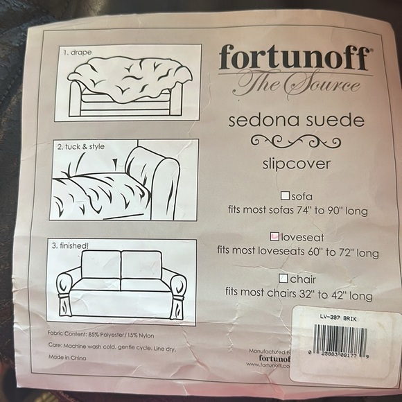 Fortunoff Sedona Loveseat Slip Cover - Picture 5 of 6